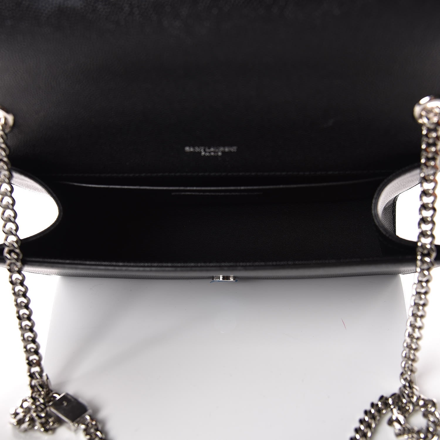Saint Laurent Grain De Poudre Medium Classic Monogram Kate Satchel Black 5 of 10