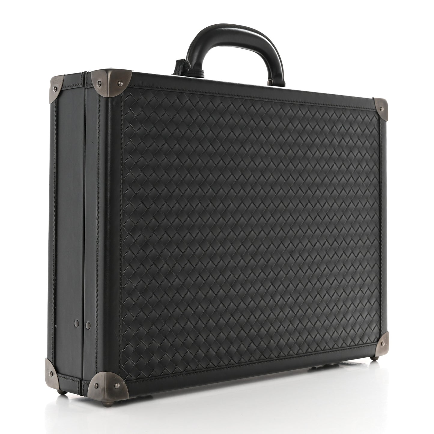 Nappa Intrecciato Attache Briefcase Black