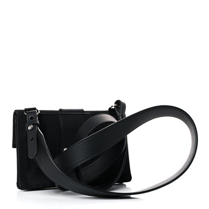 Fendi Recycled Nylon Vitello Grace Light Pequin Baguette Belt Pouch Black 3 of 9