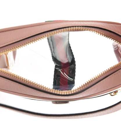 Gucci Vinyl Web Mini Ophidia Transparent Shoulder Bag Perfect Pink 5 of 11