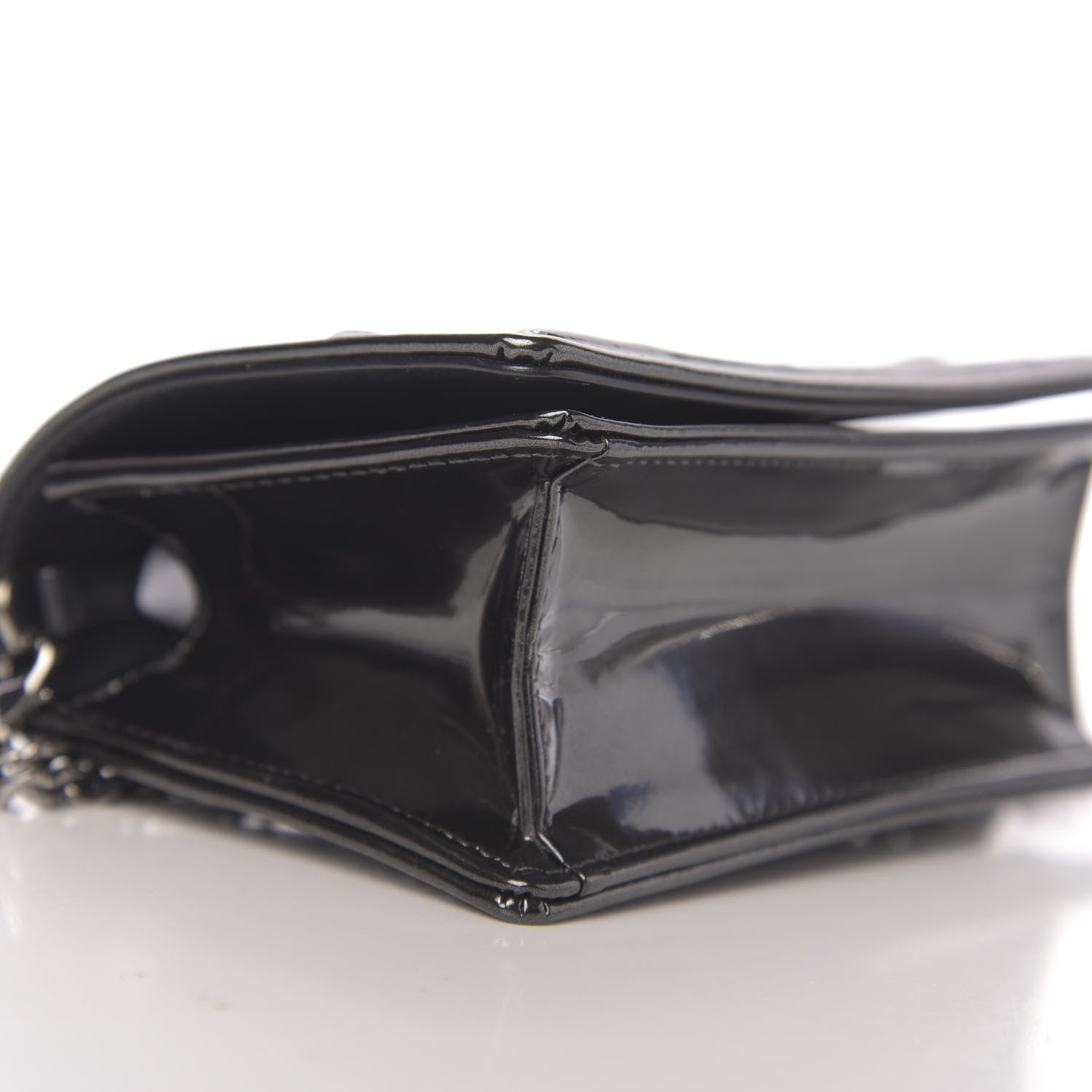 Christian Dior Metallic Patent Micro-Cannage Baby Diorama Flap Bag Onyx Black 7 of 9