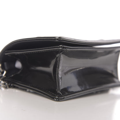 Christian Dior Metallic Patent Micro-Cannage Baby Diorama Flap Bag Onyx Black 7 of 9
