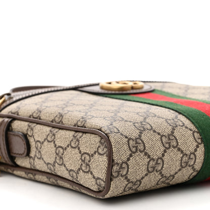 Gucci GG Supreme Monogram Web Small Ophidia Messenger Bag Brown 8 of 9