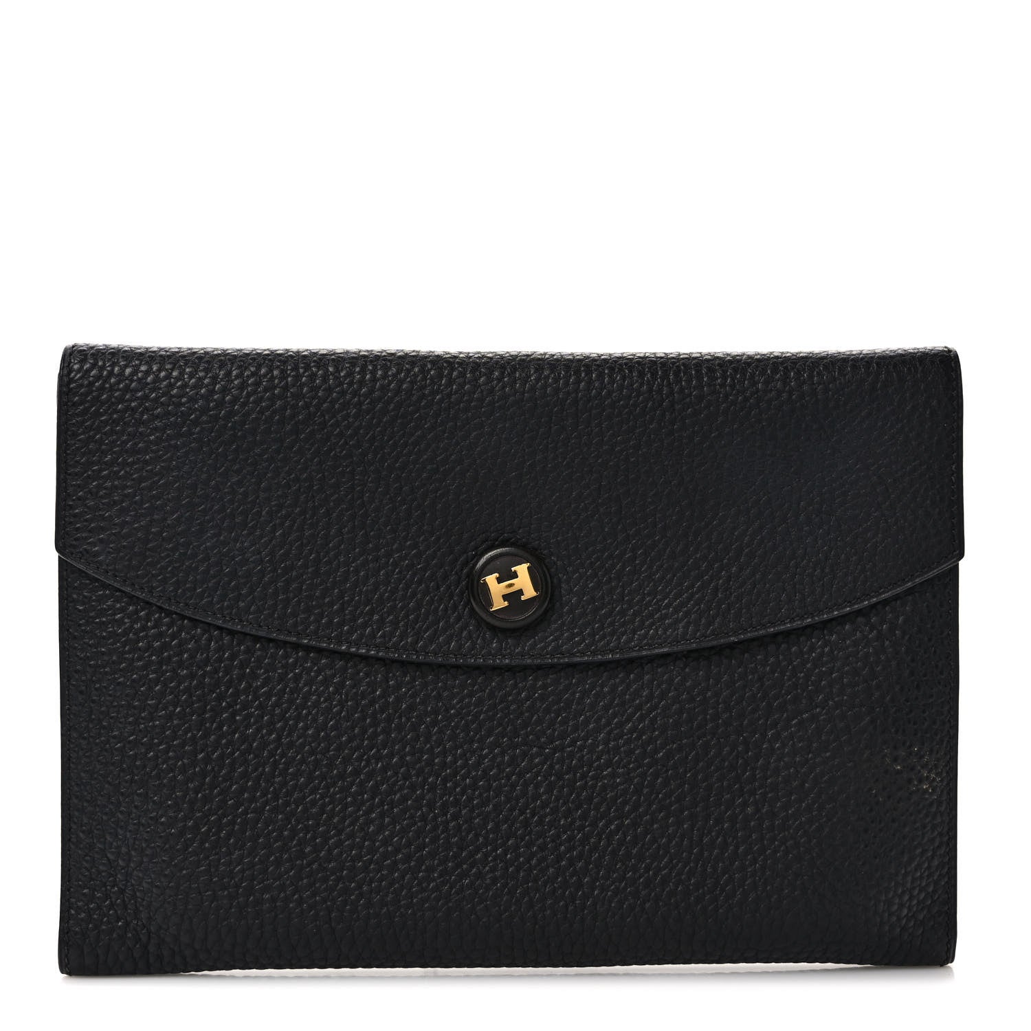 Hermes Taurillon Clemence Pochette Rio Black 1 of 7