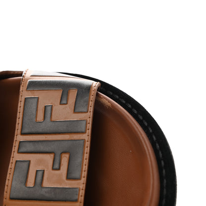 Fendi Calfskin FF Embossed Pearland Slide Sandals 36.5 Tobacco Moro 8 of 12