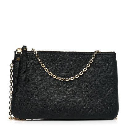 Louis Vuitton Empreinte Double Zip Pochette Black 1 of 12