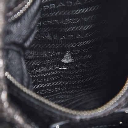 Prada Metallic Python Ruffle Tote 9 of 9
