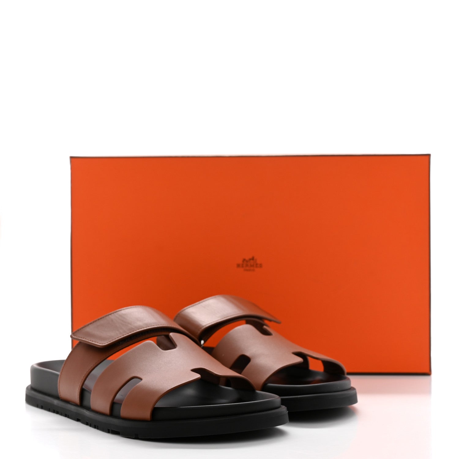 Hermes Calfskin Womens Chypre Sandals 39.5 Gold 9 of 9