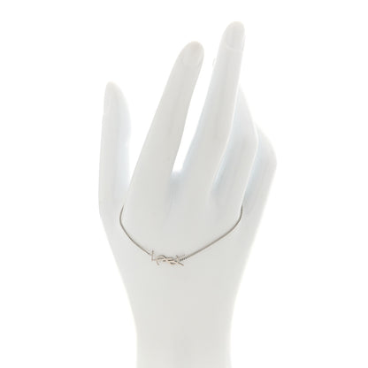 Saint Laurent Brass Monogram Charm Bracelet Silver 2 of 4