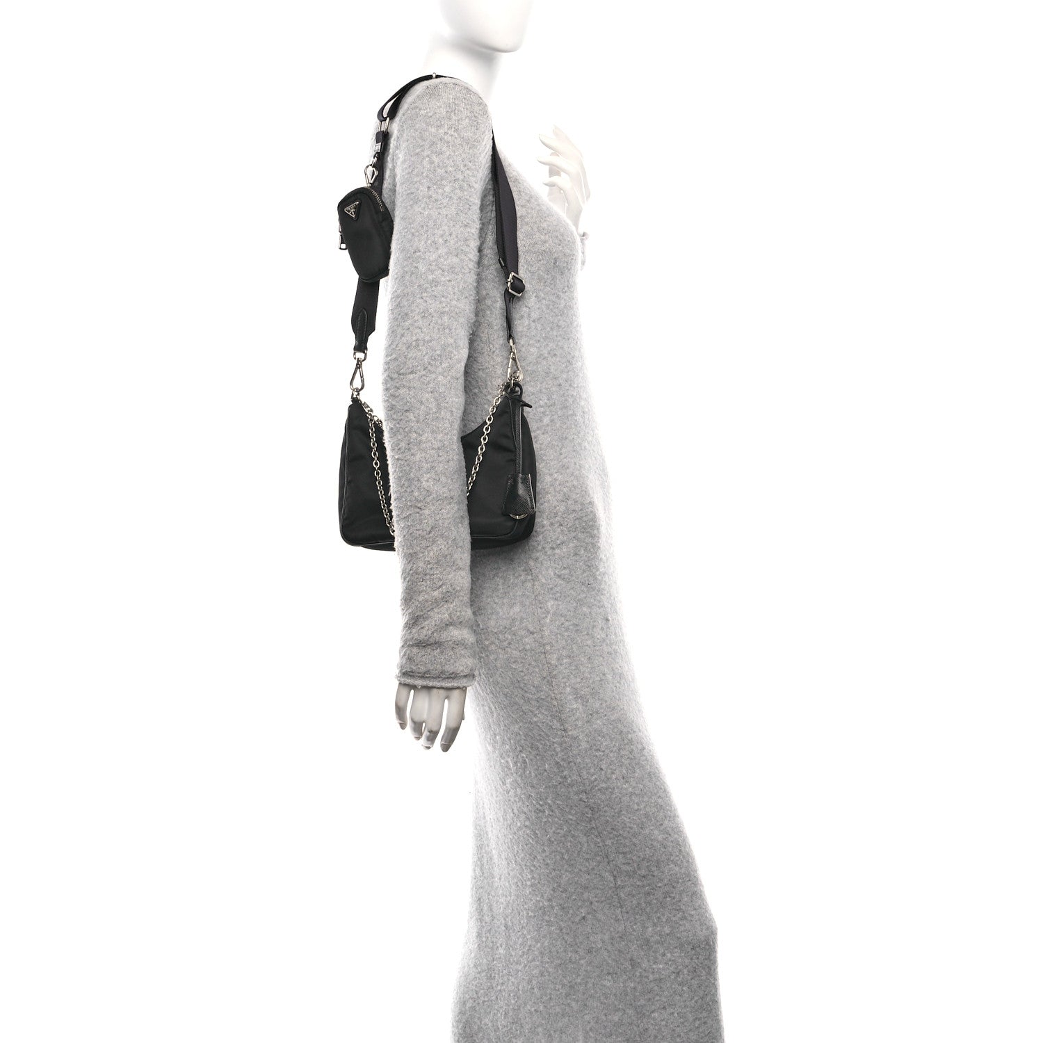 Prada Nylon Re-Edition 2005 Shoulder Bag Black 2 of 13