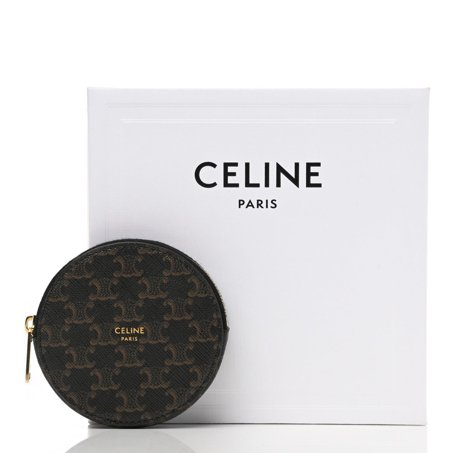 Triomphe Canvas Round Zip Coin Purse