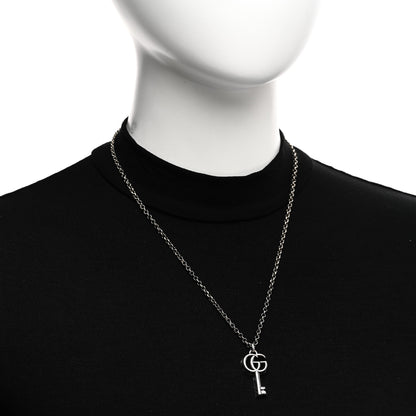 Gucci Sterling Silver Double G Key Pendant Necklace 2 of 5