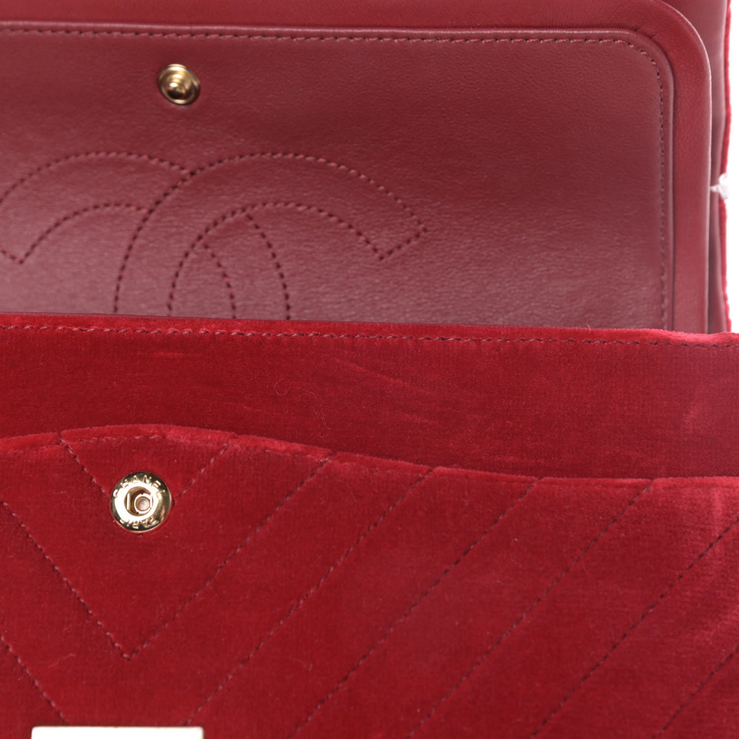 Velvet Chevron Quilted 2.55 Reissue 225 Flap Red