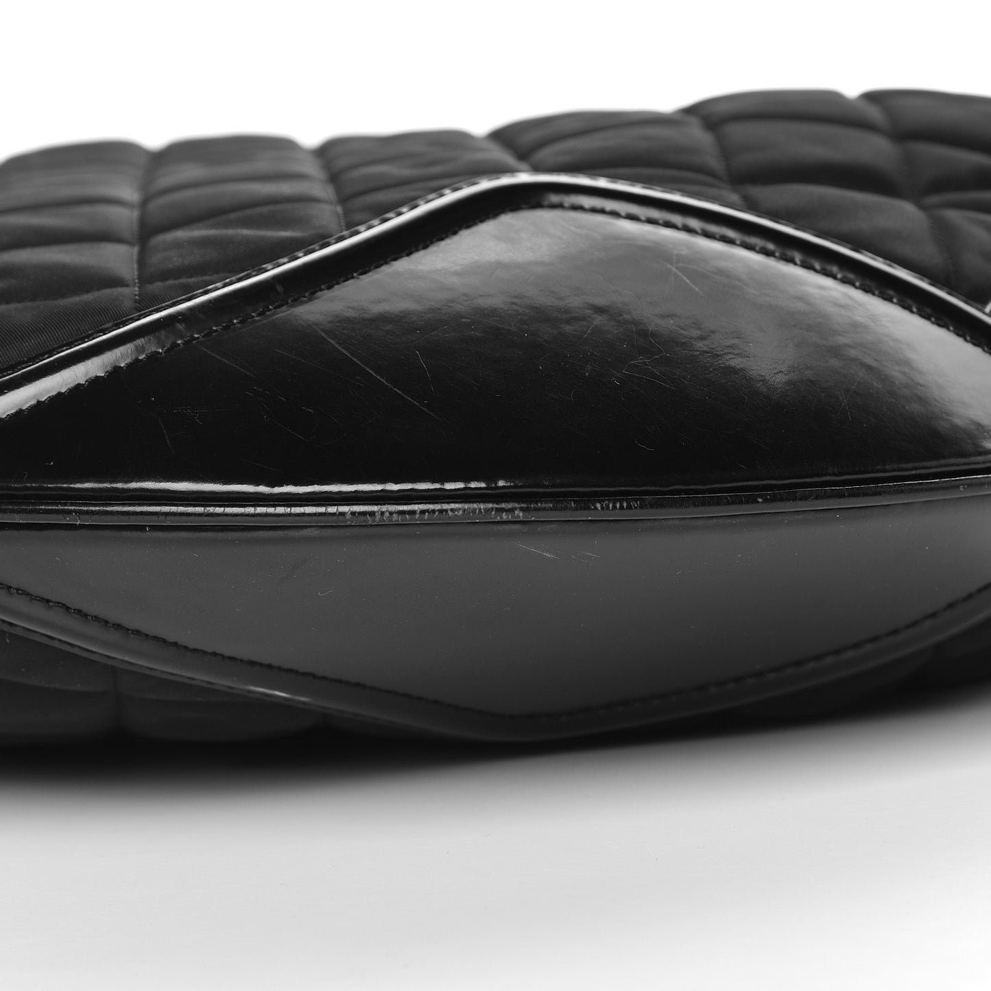 Nylon Calfskin Quilted Hoxton Hobo Black