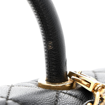 Chanel Caviar Quilted Medium Coco Handle Flap Black 11 of 11