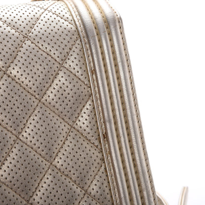 Chanel Lambskin Perforated Quilted New Medium Boy Flap Gold 15 of 22