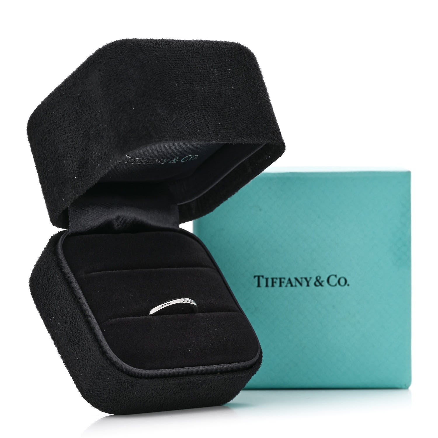 Tiffany Platinum Diamond 2mm Classic Wedding Band Ring 50 5.5 5 of 5