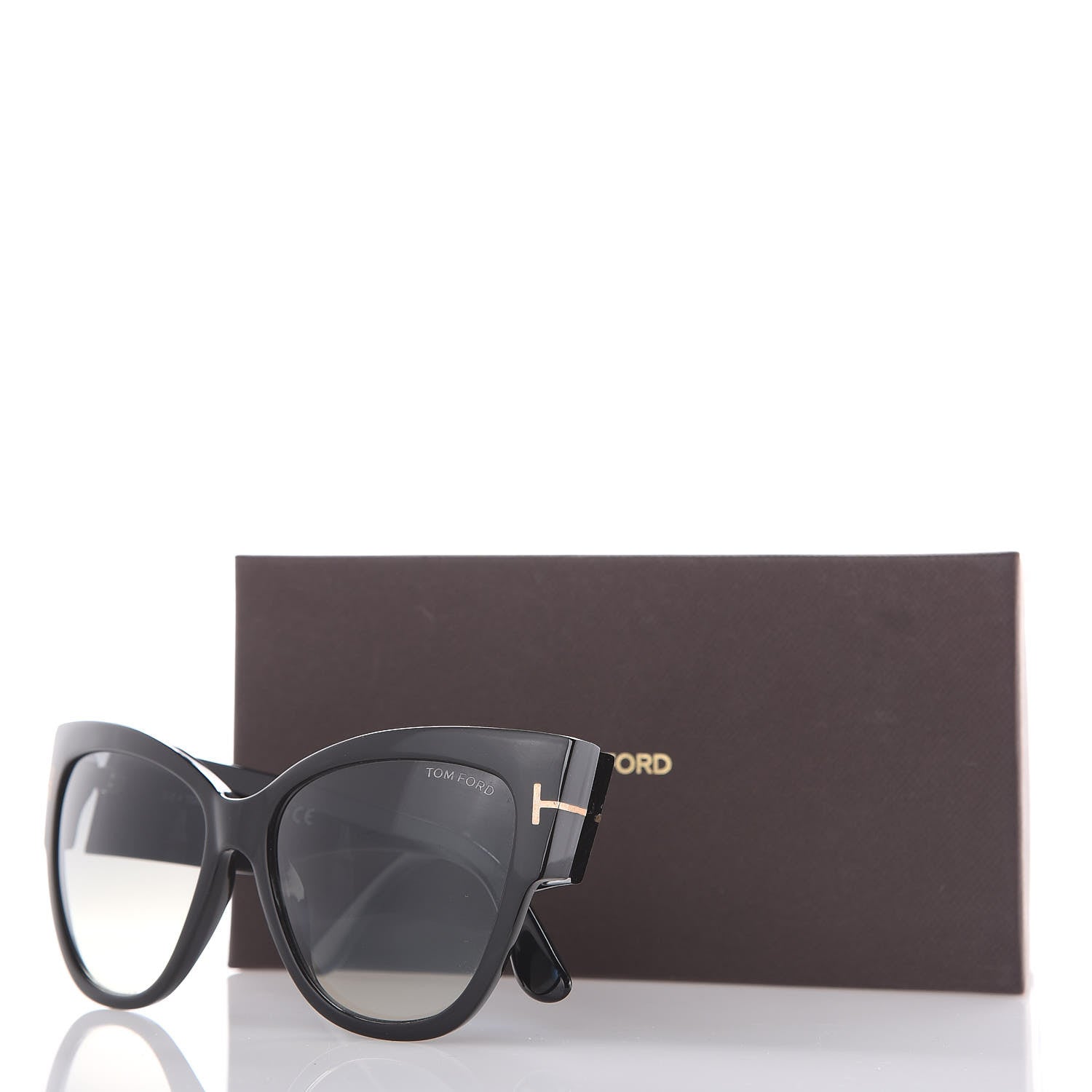 Tom Ford Acetate Anoushka Cat Eye Sunglasses TF371 Black 7 of 7