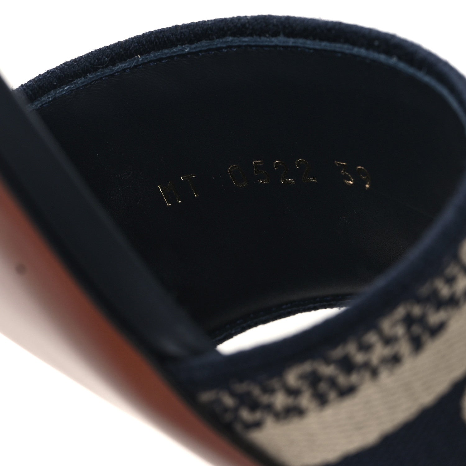 Christian Dior Cotton Embroidered Dway 40mm Slide Sandals 39 Deep Blue 8 of 8