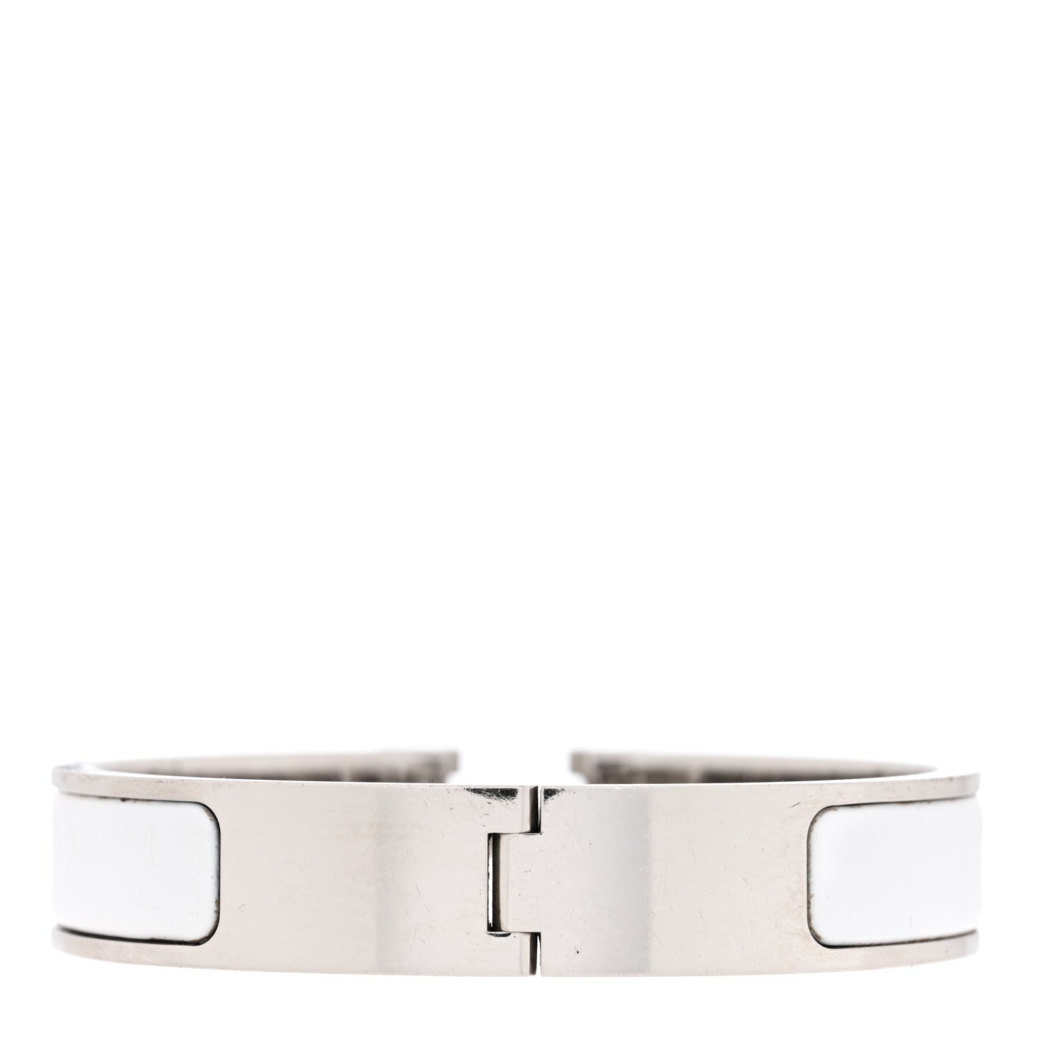 Hermes Enamel Narrow Clic Clac H Bracelet PM White 3 of 4
