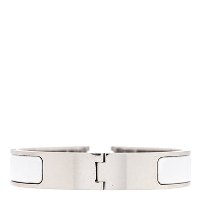 Hermes Enamel Narrow Clic Clac H Bracelet PM White 3 of 4