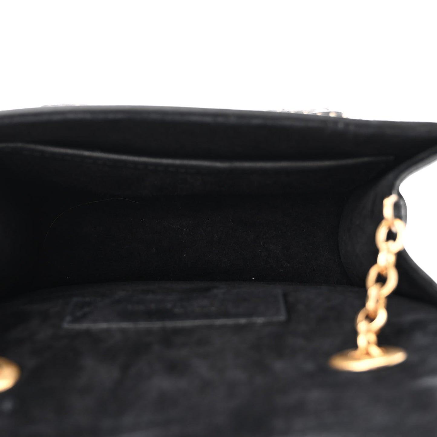 Calfskin Studded Mini Heroine Chain Satchel Black