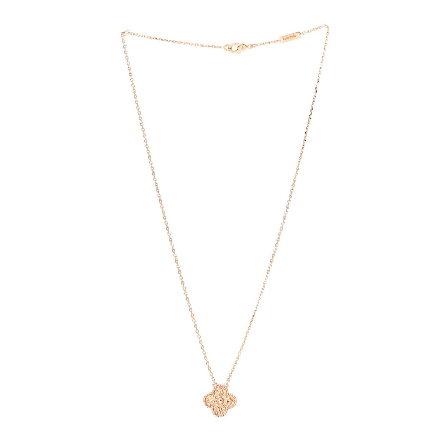 18K Rose Gold Vintage Alhambra Pendant Necklace