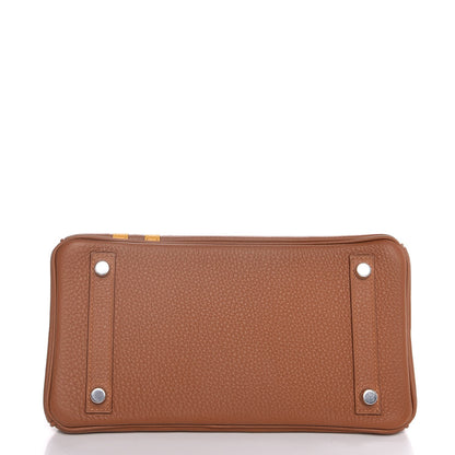 Hermes Togo Swift Officier Birkin 25 Gold Ambre 6 of 35