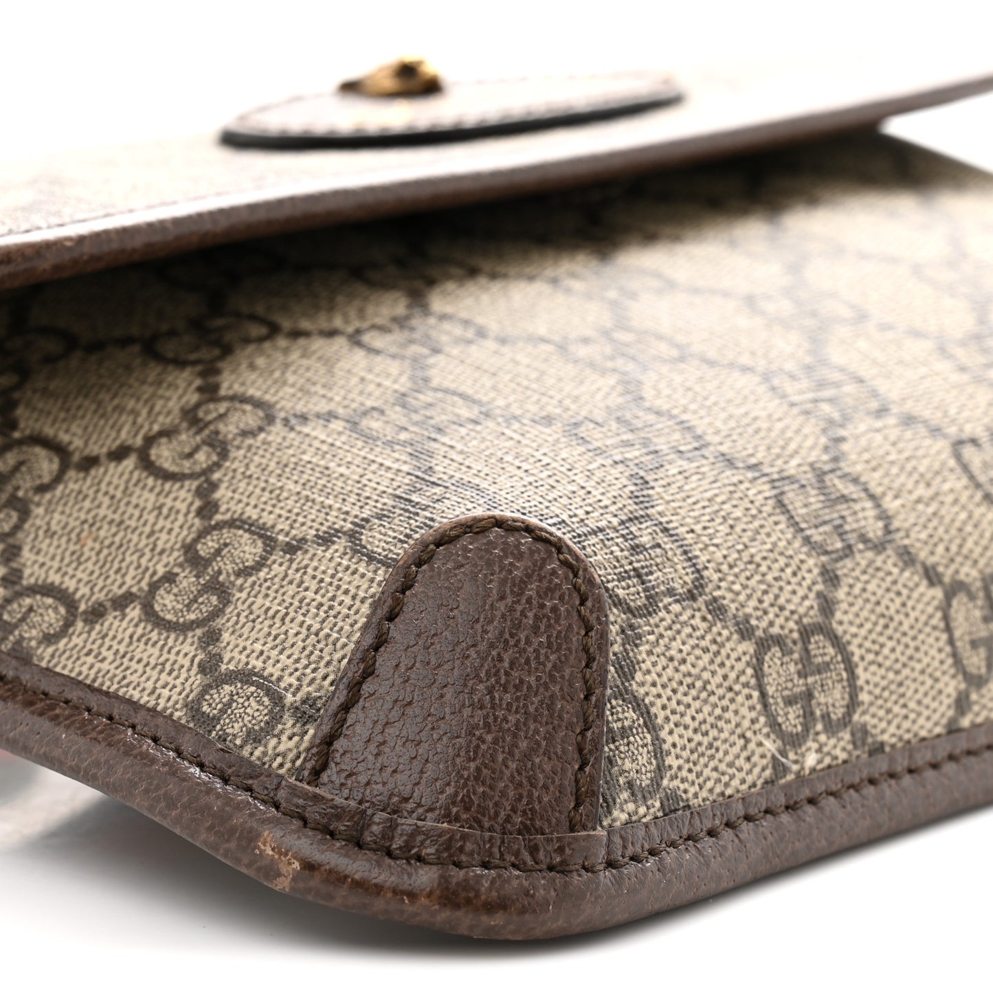 GG Supreme Monogram Neo Vintage Web Belt Bag Brown
