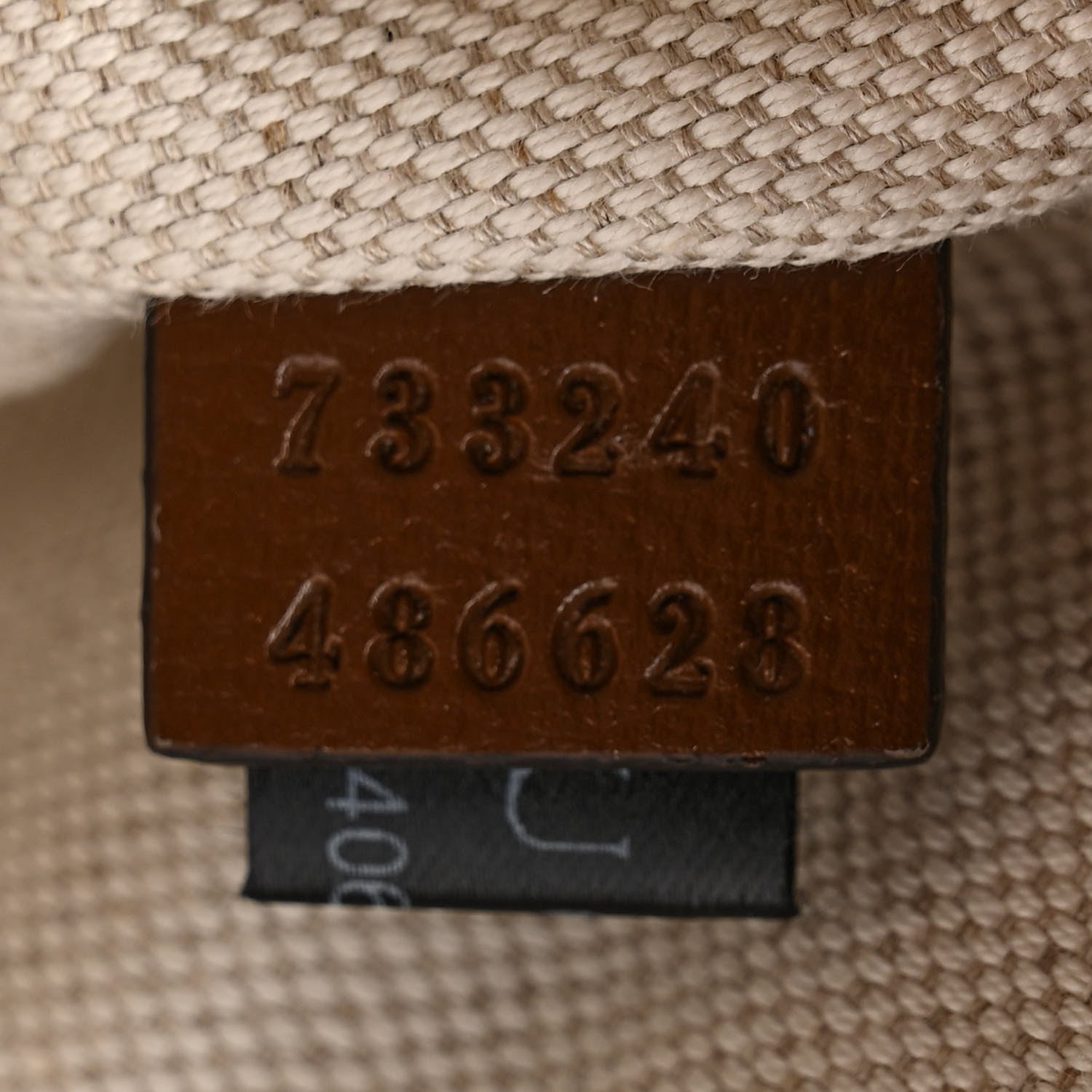 Gucci GG Supreme Monogram Textured Calfskin Retro Interlocking G Belt Bag Beige Ebony Brown Sugar 9 of 14