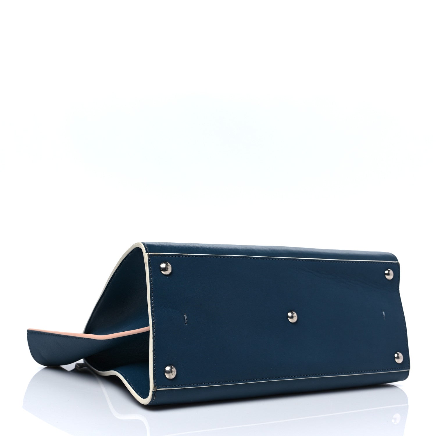 Fendi Vitello Dolce Century Petite 3Jours Tote Pavone 4 of 11