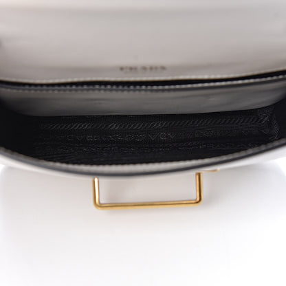 Prada Saffiano City Calf Cahier Belt Bag White Black 6 of 10