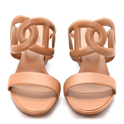 Hermes Nappa Lipari 70 Sandals 38.5 Naturel 3 of 10