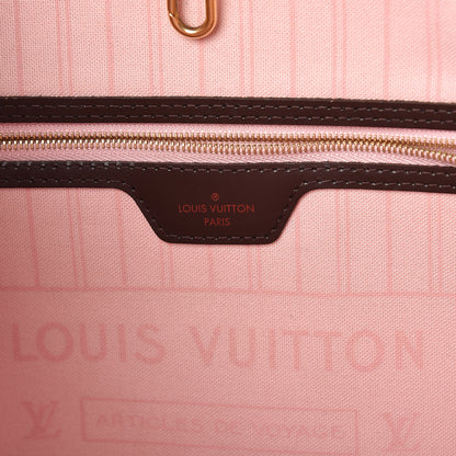 Louis Vuitton Damier Ebene Neo Neverfull MM Rose Ballerine 7 of 11