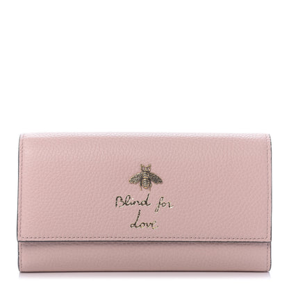 Gucci Calfskin Animalier Continental Wallet Porcelain Rose 1 of 9