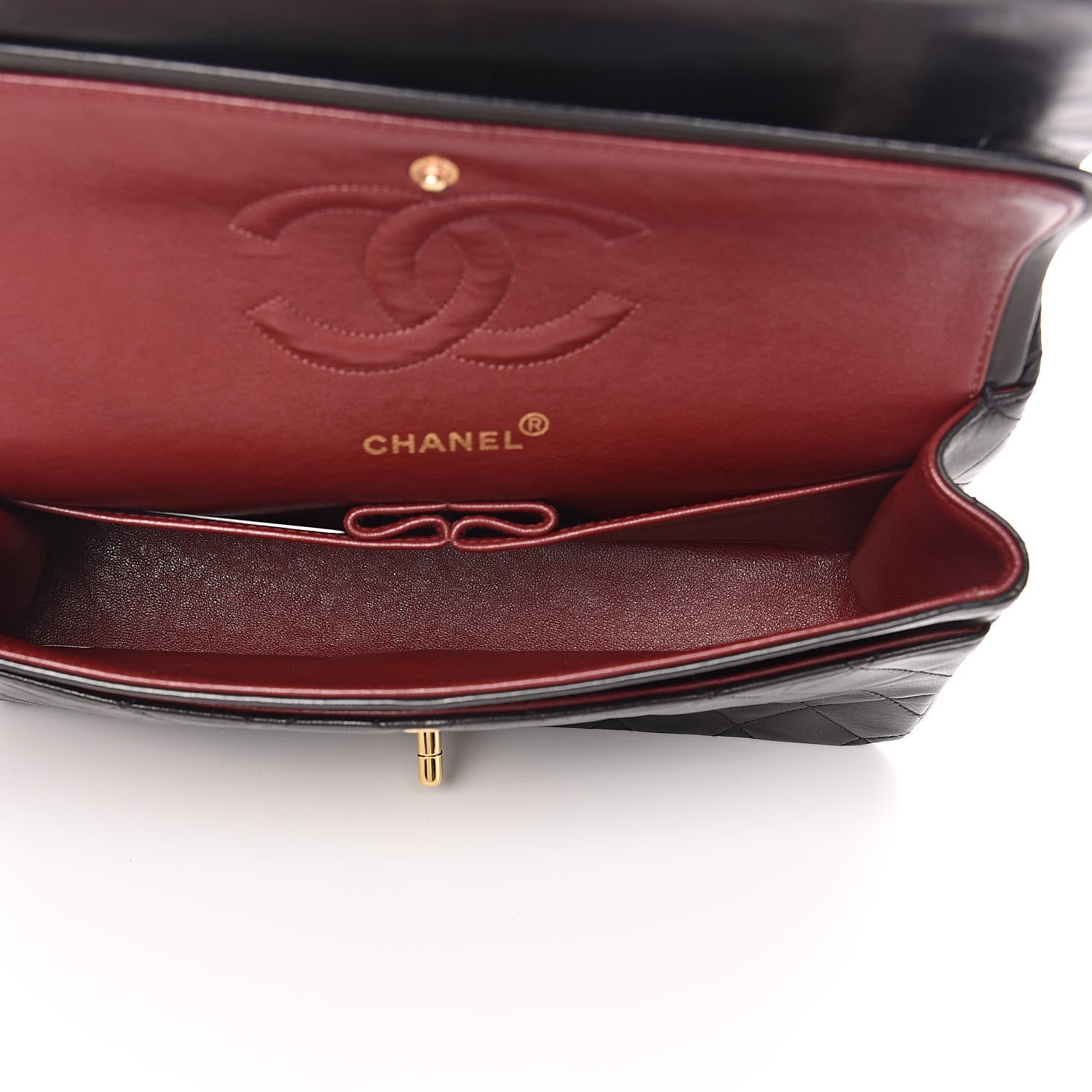 Chanel Lambskin Quilted Medium Double Flap Black 5 of 14
