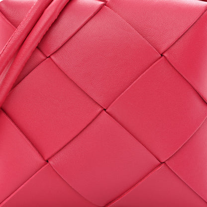 Bottega Veneta Lambskin Maxi Intrecciato Mini Cassette Camera Bag Cranberry 7 of 9