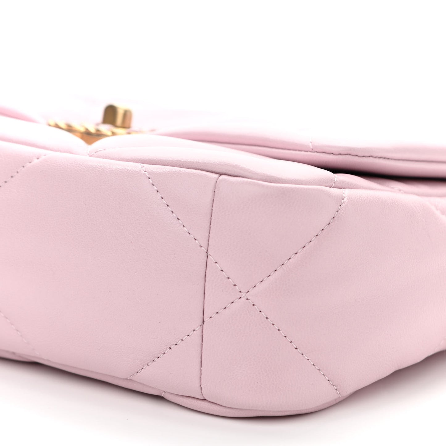Lambskin Quilted Medium Chanel 19 Flap Light Pink