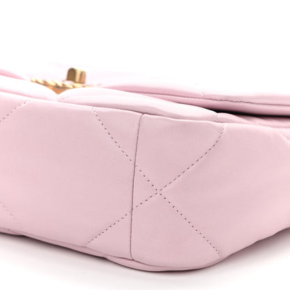 Chanel Lambskin Quilted Medium Chanel 19 Flap Light Pink 10 of 10