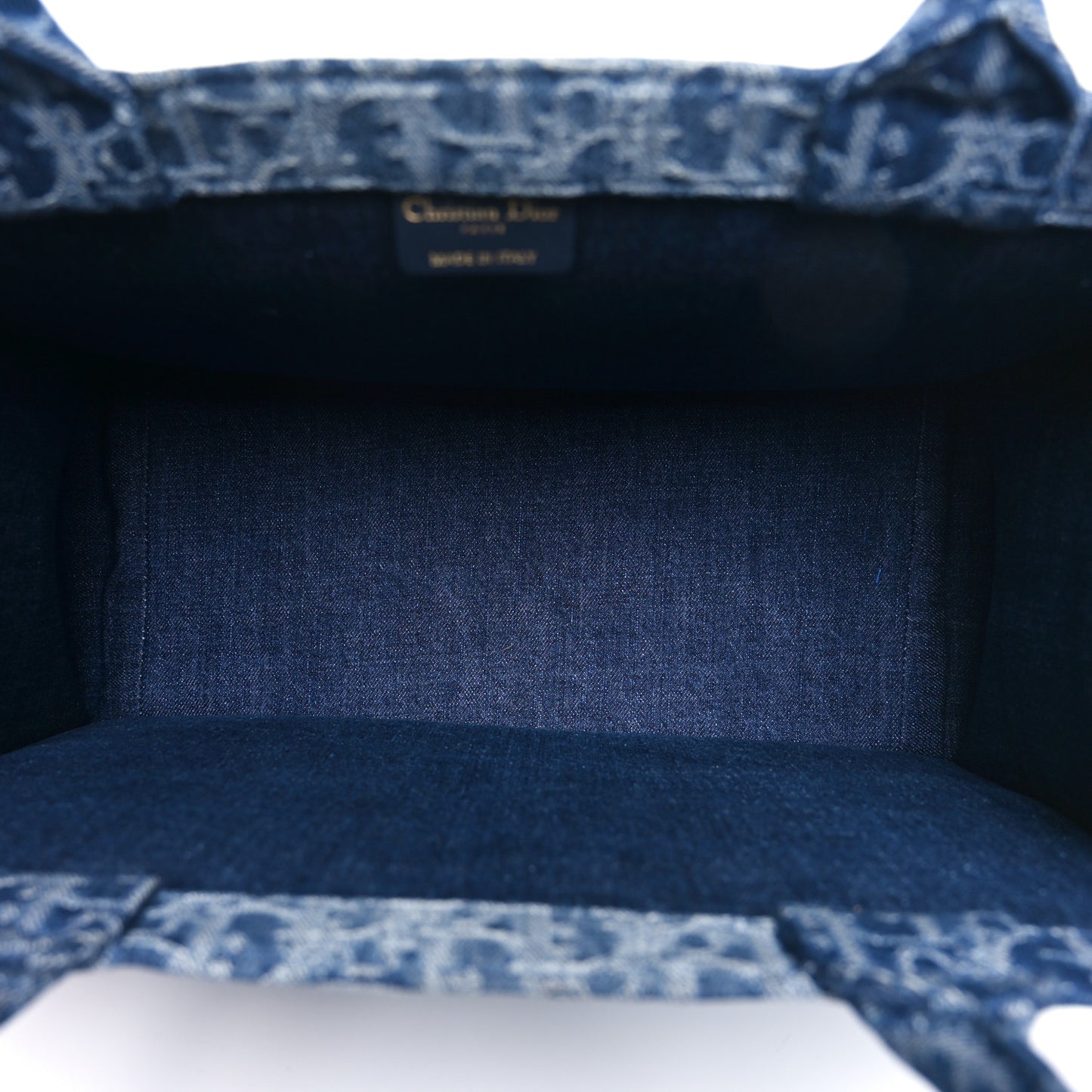 Oblique Denim Medium Book Tote Blue