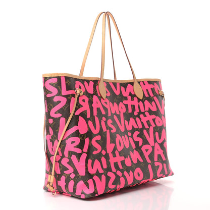 Louis Vuitton Monogram Graffiti Neverfull GM Fuchsia 3 of 10