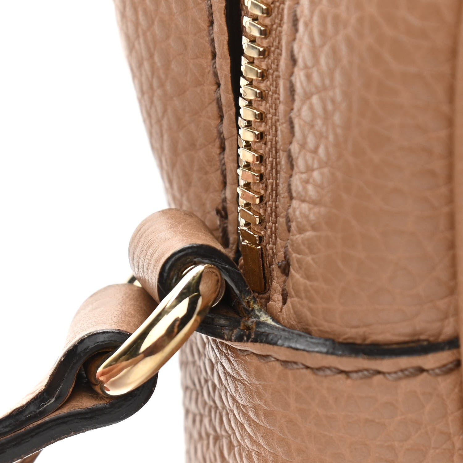 Gucci Pebbled Calfskin Small Soho Disco Bag Camelia 12 of 13