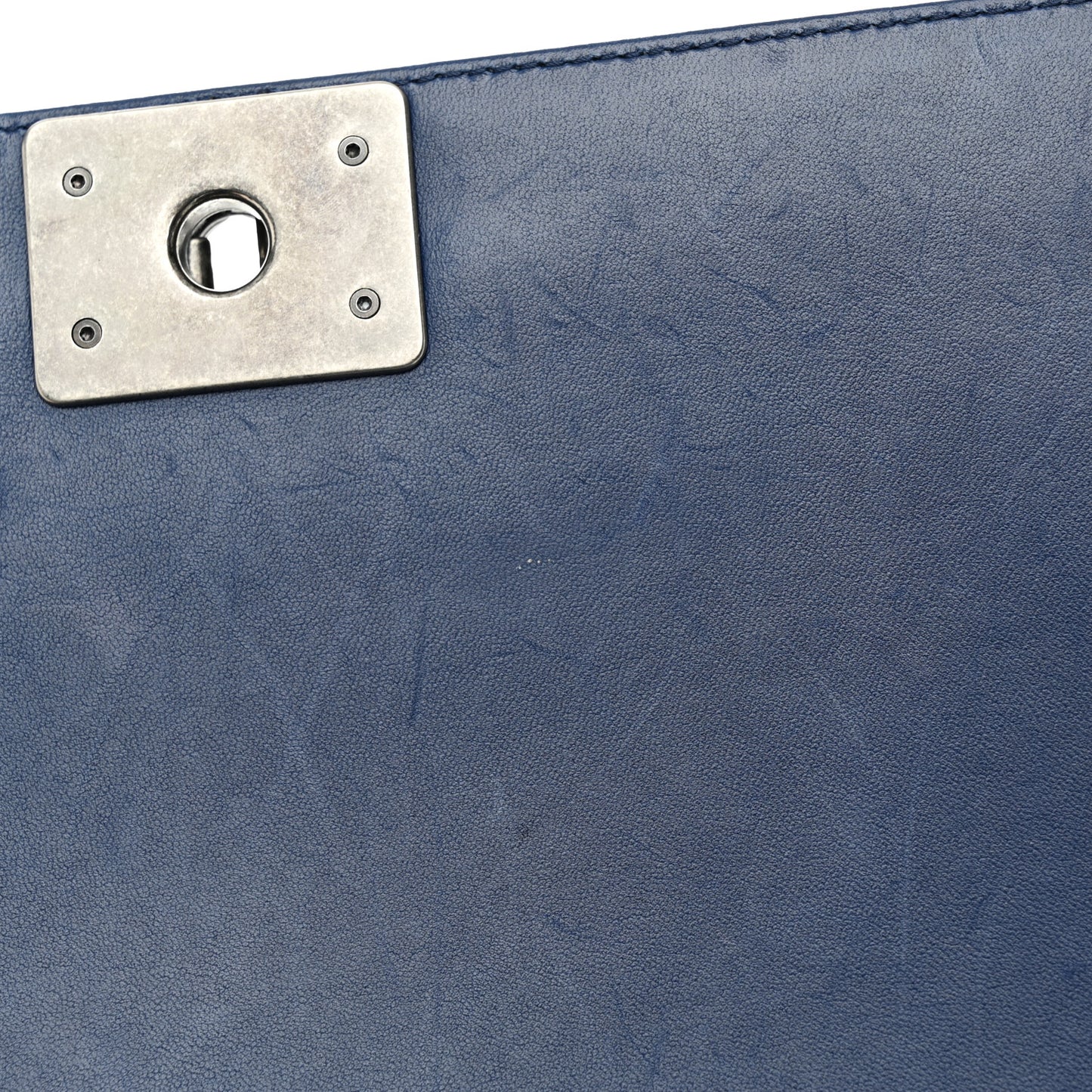 Lambskin Quilted New Medium Boy Flap Dark Blue