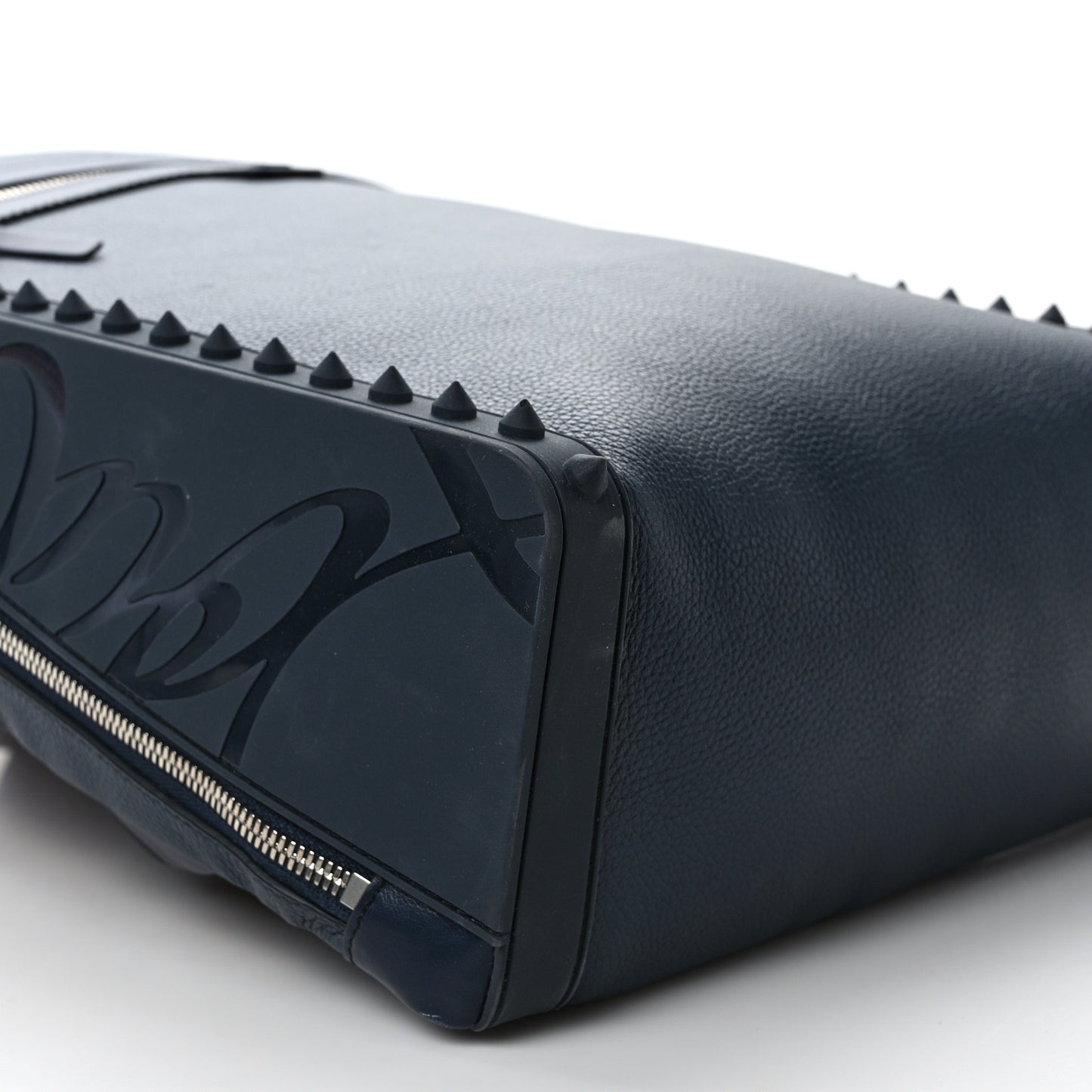 Calfskin Nylon Backparis Spiked Backpack Marine