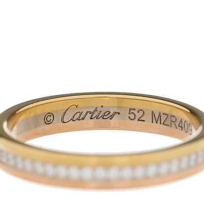 Cartier 18K White Yellow Pink Gold Diamond 3.5mm Vendome Louis Cartier Wedding Band Ring 52 6 7 of 10