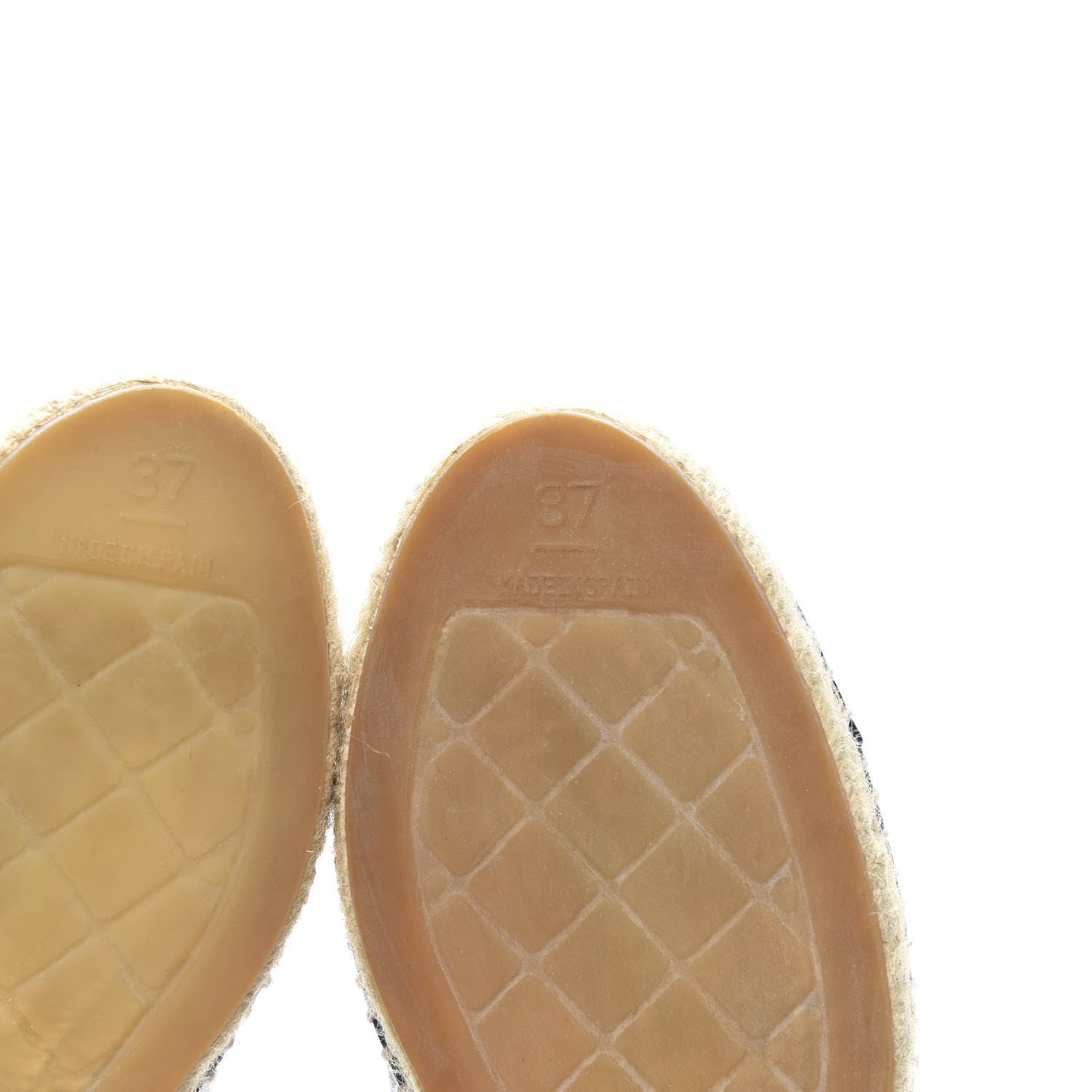 Chanel Lambskin CC Espadrilles 37 Navy Black 6 of 9