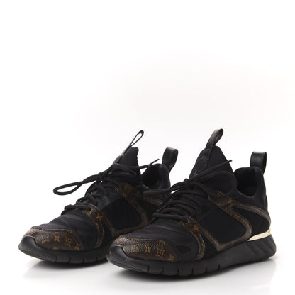 Louis Vuitton Technical Nylon Monogram Rubber Aftergame Sneakers 35 Black 3 of 10