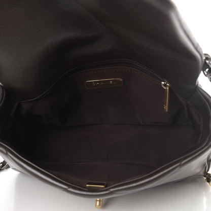 Chanel Lambskin Quilted Medium Chanel 19 Flap Dark Brown 4 of 4
