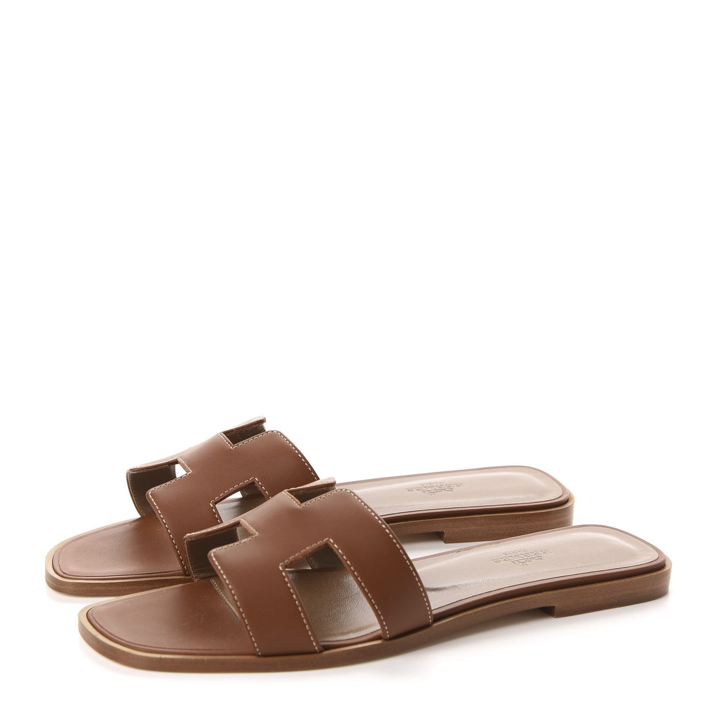Box Calfskin Oran Sandals 40 Gold