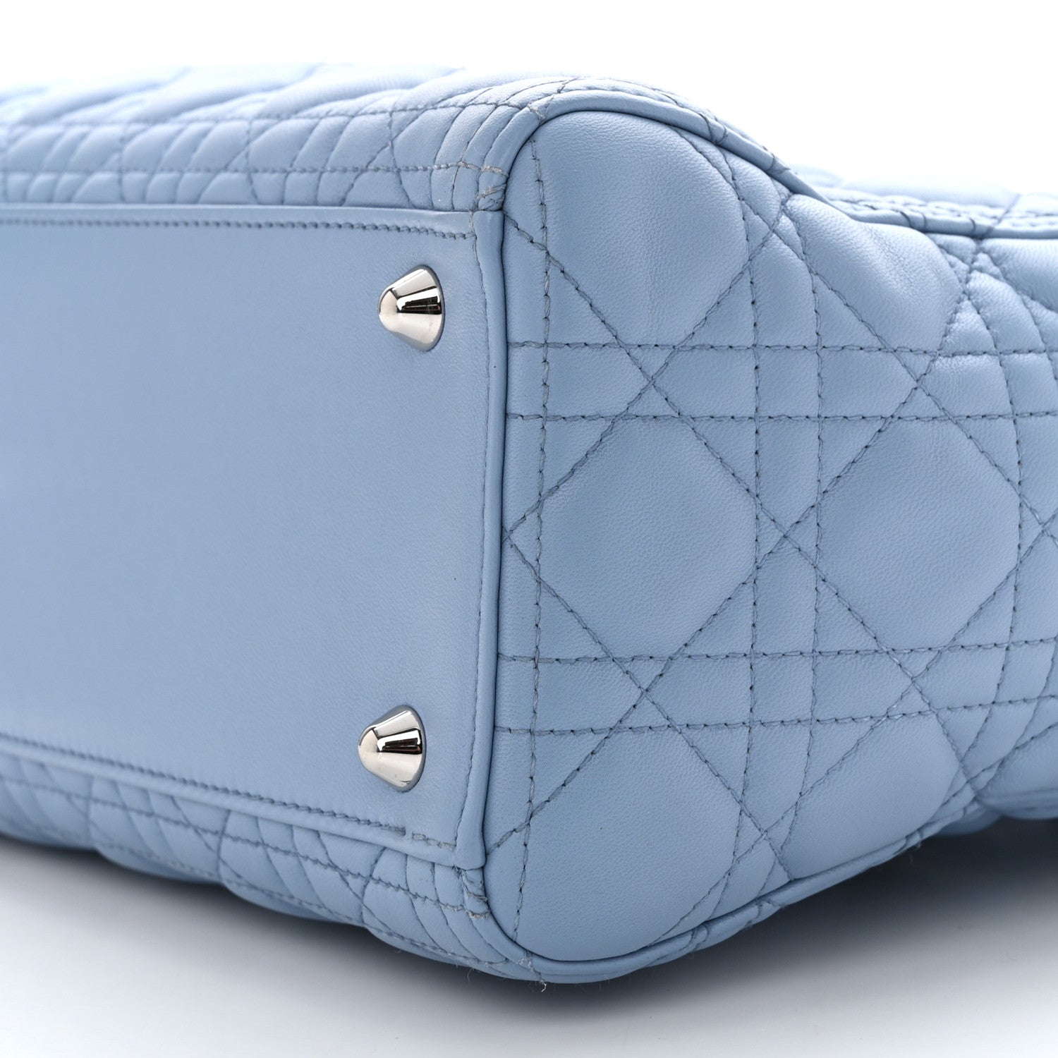 Christian Dior Lambskin Cannage Large Lady Dior Light Blue 10 of 11
